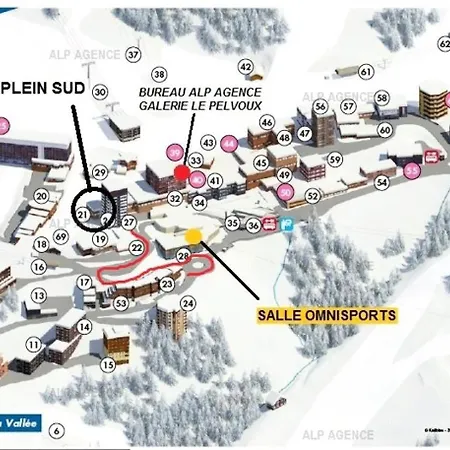 公寓 Le Plein Sud Centre - Divisible 4 Pers - Le Plein Sud- 027pl-plagne Centre Mae-5824 *